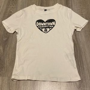 h&m graphic tight t shirt